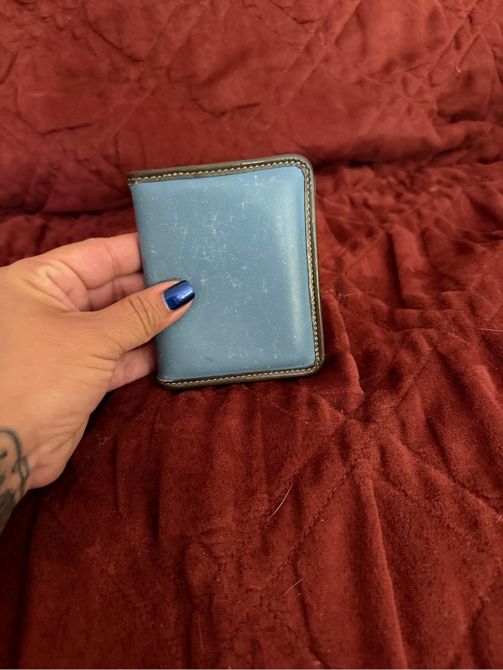 Vintage COACH Blue Leather Card holder - Picture 4 of 7